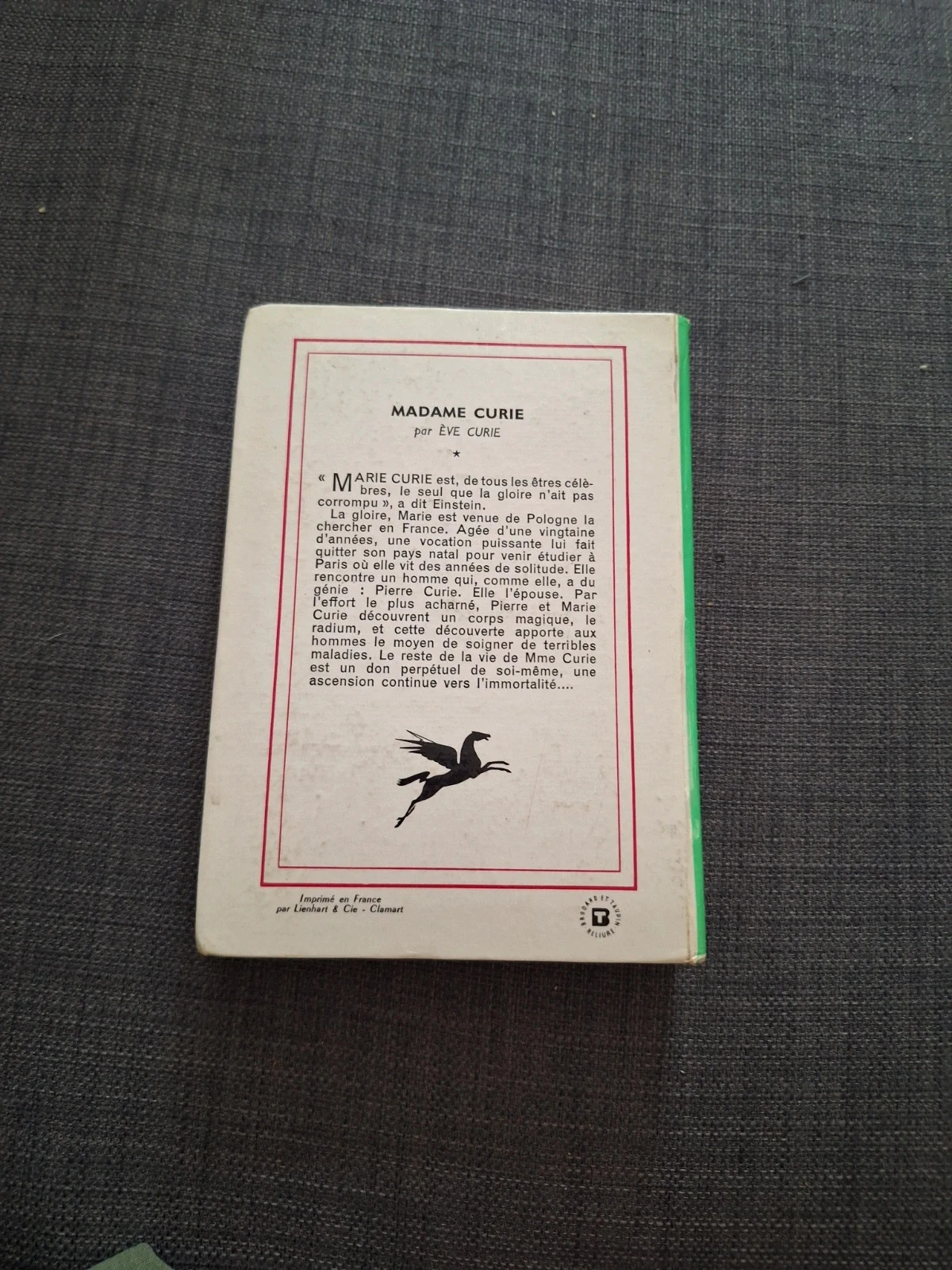 Livro vintage "Madame Curie" por Ève Curie - Biblioteca Verde – photo 3